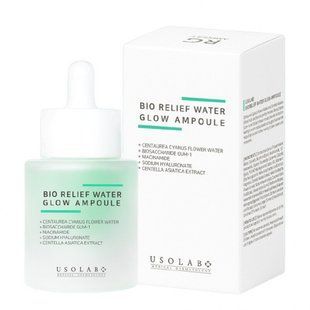 Заспокійлива, гідратуюча та протинабрякова сироватка Usolab Bio Relief Water Glow Ampoule, 30 мл 0000318 фото