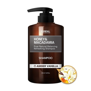 Шампунь відновлюючий "Амбра Ваніль" Kundal Honey & Macadamia Nature Shampoo Amber Vanilla 500ml 742047 фото