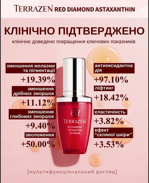 Сироватка для обличчя з астаксантином TERRAZEN RED DIAMOND ASTAXANTHIN FACE SERUM 0000148 фото