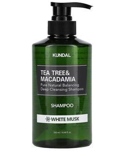 Шампунь балансуючий Kundal Tea Tree & Macadamia Deep Cleansing Shampoo White Musk 500ml 252800 фото